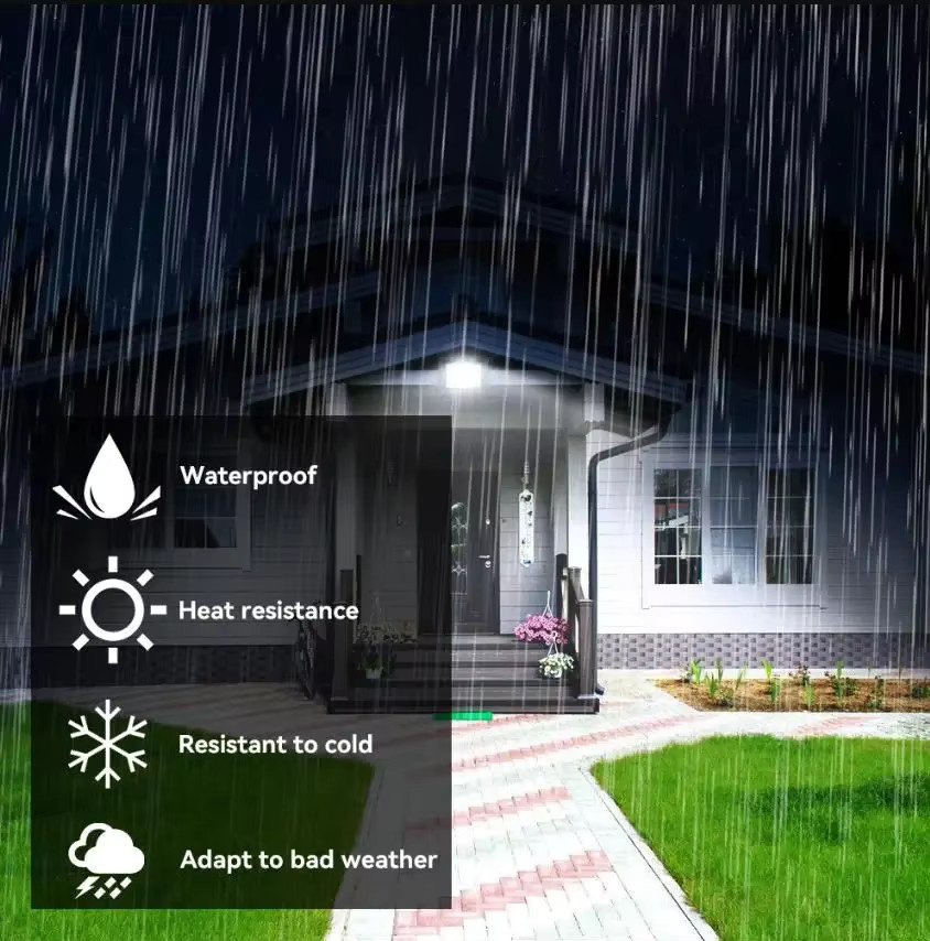 KcoiiFun LED-Flutlicht mit PIR-Bewegungssensor, 100 W Außenstrahler in Schwarz, IP66 wasserdichte Wandleuchte für den Garten - Bild 2