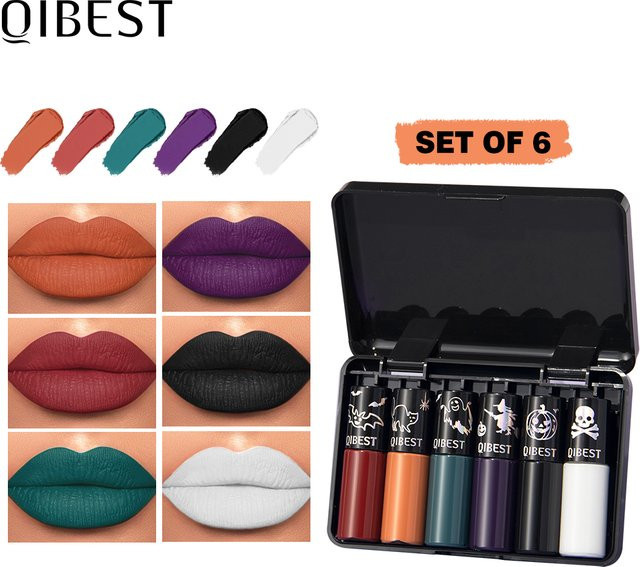 QIBEST Flüssiger Lippenstift, Matt, Orange - Bild 1