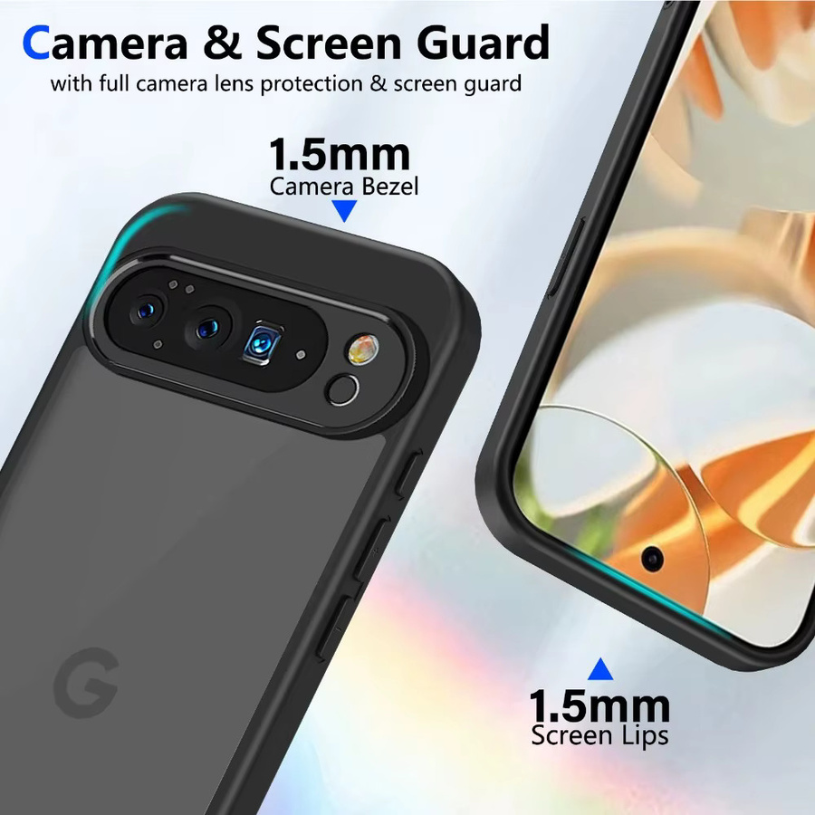 Transparente TPU Schutzhülle für Google Pixel 10 und 9A Pro XL, ultradünne und stoßfeste Handyhülle in Clear/Weiß - Bild 4
