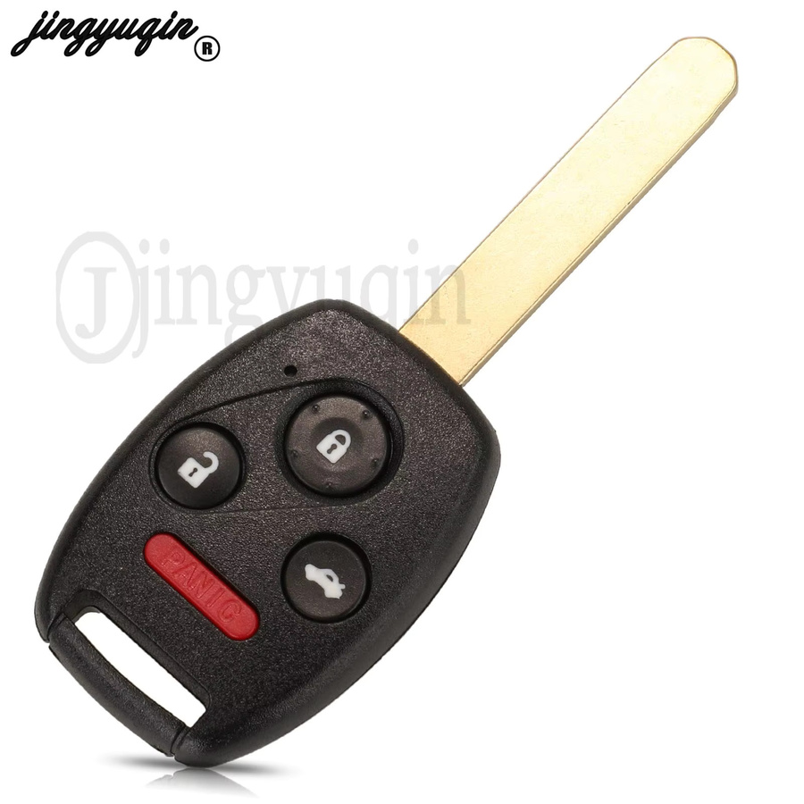 Jingyuqin KR55WK49308 Fernbedienungsschlüssel mit ID46 Chip in Schwarz für Honda Accord Element Pilot CR-V HR-V Fit Insight City Jazz Odyssey Fleed (313,8 MHz) - Bild 2
