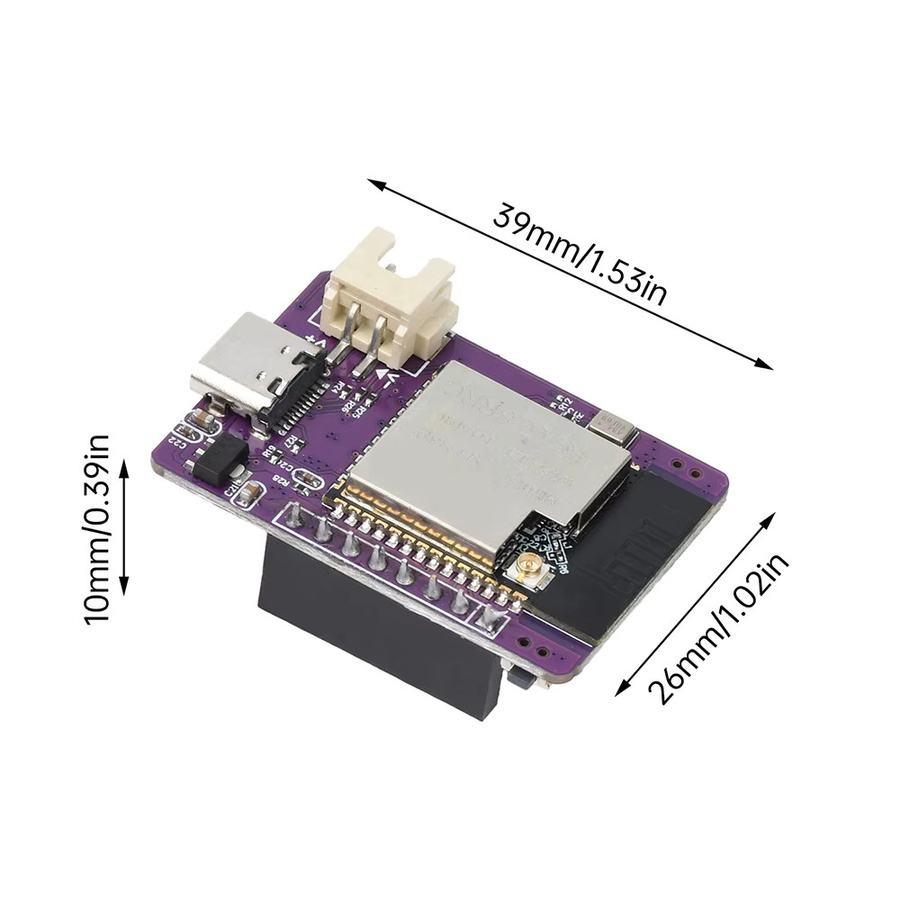 Diymore Mini ESP32-S3-N16R8 Entwicklungsboard für Xiaozhi Ai Voice Dialogue Robot Modul mit 0,96 Zoll OLED-Bildschirm und USB-C Schnittstelle in Lila - Bild 2