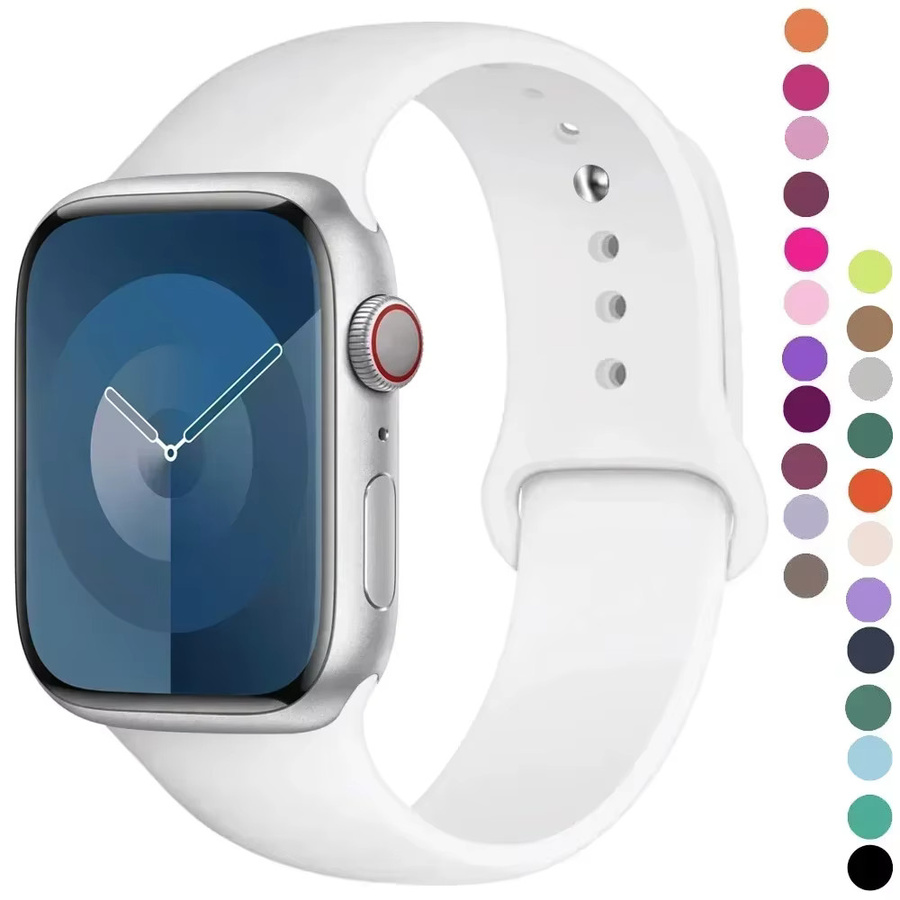 Uhrenarmband Silikon, Weiß, Unisex - Bild 1
