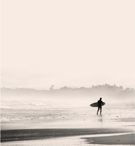 K&L Wall Art XXL Vliestapete Surfer Strand Wellen in Mehrfarbig und Grau, matt - Bild 1