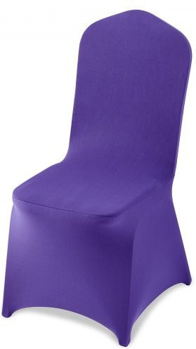 VEVOR Stuhlhussen 50er Set aus Polyester-Spandex in Violett, waschbare und elastische Stuhlbezüge für Esszimmer und Bankette, B/T/H: 51 x 45 x 95 cm - Bild 1