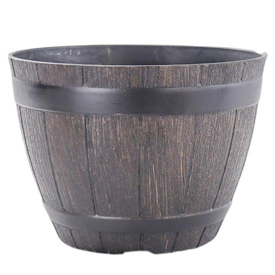 Liruikang Blumentopf mit integriertem Drainagesystem in Braun im rustikalen Stil aus Harz - Bild 10
