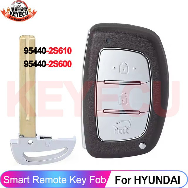 KEYECU Intelligenter Fernbedienungs-Autoschlüssel für Hyundai ix35 Tucson 2013-2016, 433MHz, ID46 Chip, Schwarz - Bild 1