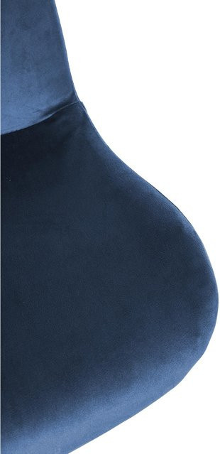 2er Set Barhocker Salomon von TPFLiving in Blau mit Chromgestell und Stoffbezug - Bild 1