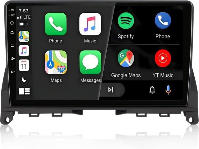 Junsun Autoradio für Mercedes Benz C-Klasse W204 (2006-2011) mit Bluetooth und GPS in Schwarz - Bild 1