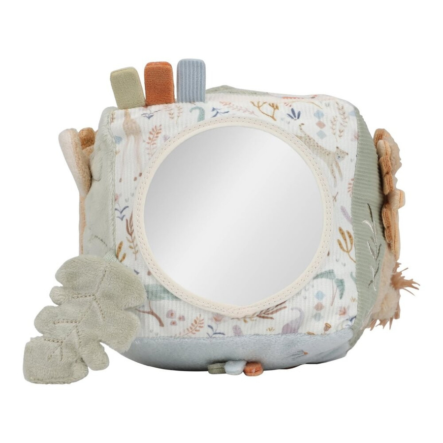 Little Dutch Safari Friends Aktivitätenwürfel, Tiere, Plüsch / Textil, Bunt / Mehrfarbig - Bild 1