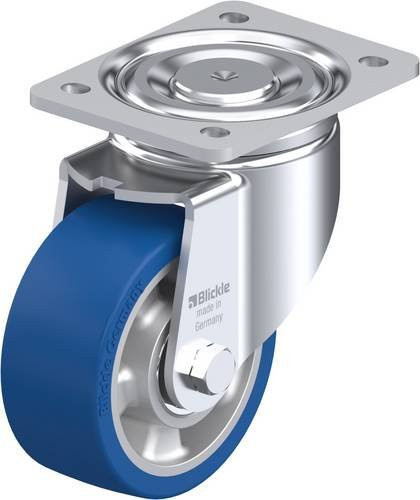 Blickle Lenkrolle LH-ALBS 127K in Silber und Blau mit 125 mm Rad-Durchmesser und 450 kg Tragfähigkeit - Bild 1