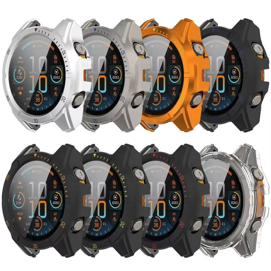 Schutzhülle und Displayschutzfolie für Garmin Fenix 8 in Schwarz oder Blau, kratzfest und stoßfest, passend für 43 mm, 47 mm und 51 mm Modelle - Bild 2