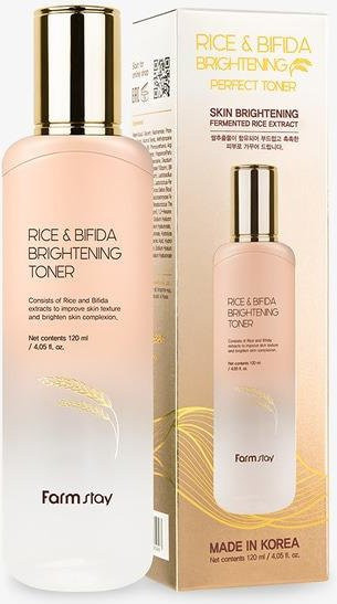 FarmStay Rice & Bifida Aufhellendes Gesichtswasser, 120 ml, Unisex - Bild 1