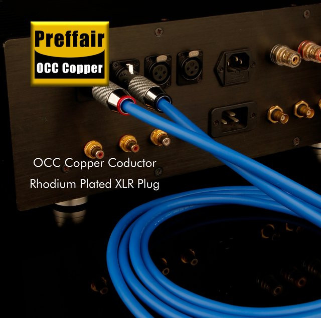 Preffair Hifi XLR-Audiokabel aus OCC-Kupfer mit Kohlefaser-Rhodium-beschichteten Steckern in Blau - Bild 1