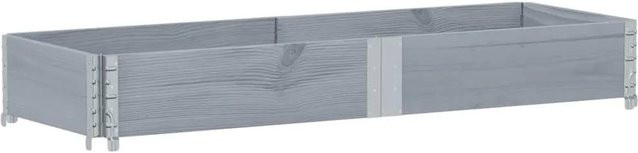 vidaXL Pflanzkasten aus Massivholz Kiefer in Grau, B: 150 cm, T: 50 cm, H: 21,5 cm - Bild 1