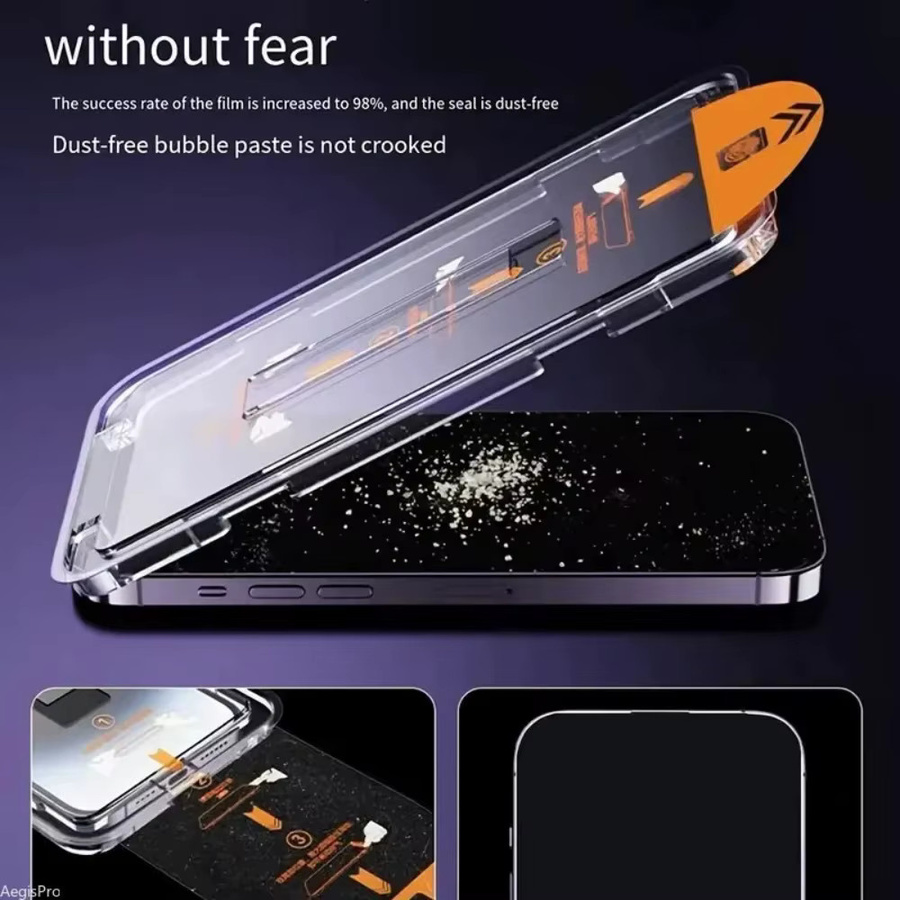 9-in-1 Ein-Klick Staubentfernungs-Set mit HD-Schutzfolie aus gehärtetem Glas für iPhone Kameraobjektiv, transparent - Bild 3