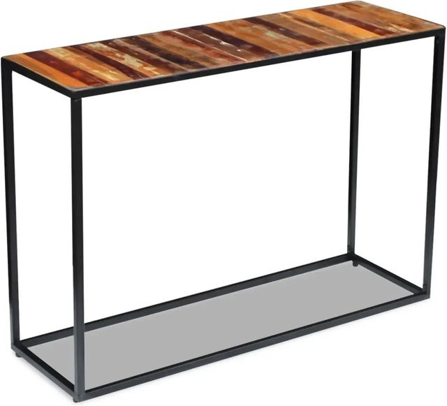 vidaXL Konsolentisch aus Altholz in Braun, B/T/H: 110 x 35 x 76 cm - Bild 1