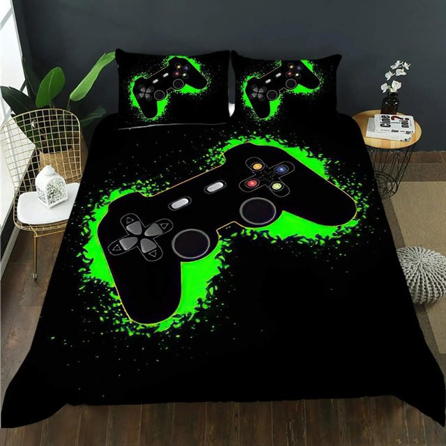 Bettwäscheset Your Warm Home Gamepad Controller Design für Jugendliche, 3-teilig, Schwarz, B/H: 200 x 230 cm, inklusive Kissenbezug 50 x 70 cm - Bild 1