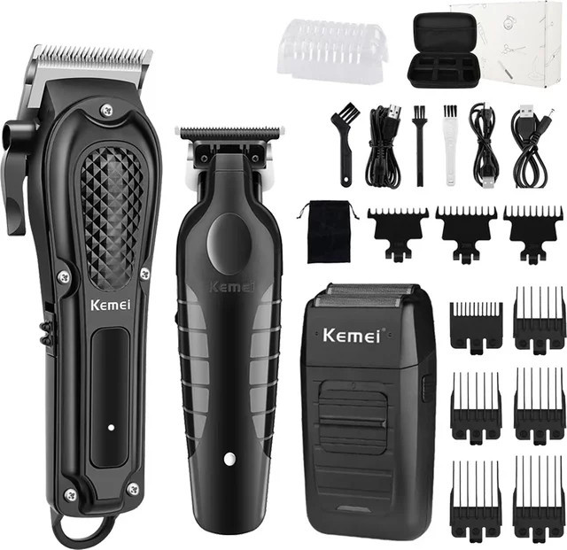 Kemei KM-1071 Elektrische Haarschneidemaschine, Schwarz, Herren - Bild 1