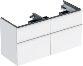 Geberit Doppelwaschtisch-Unterschrank iCon, weiß, hochglanz lackiert, B/T/H: 118,4 x 61,5 x 47,6 cm - Bild 1