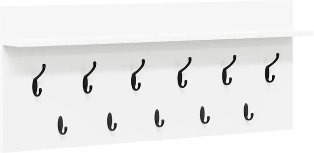 vidaXL Wandmontierter Nachttisch Weiß aus Holzwerkstoff B/H/T: 100 x 12 x 40 cm - Bild 1