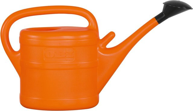 OBI Gießkanne aus Kunststoff mit abnehmbarer Brause in Orange, 10 Liter - Bild 1