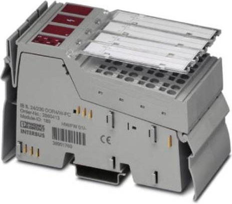 Phoenix Contact SPS-Erweiterungsmodul IB IL 24/230 DOR4/W-PC-PAC 2862181 in Grau, 24 V/DC - Bild 1
