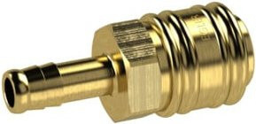 Riegler Schnellverschlusskupplung NW 7,2 aus Messing in Gold mit Tülle LW 10 - Bild 1