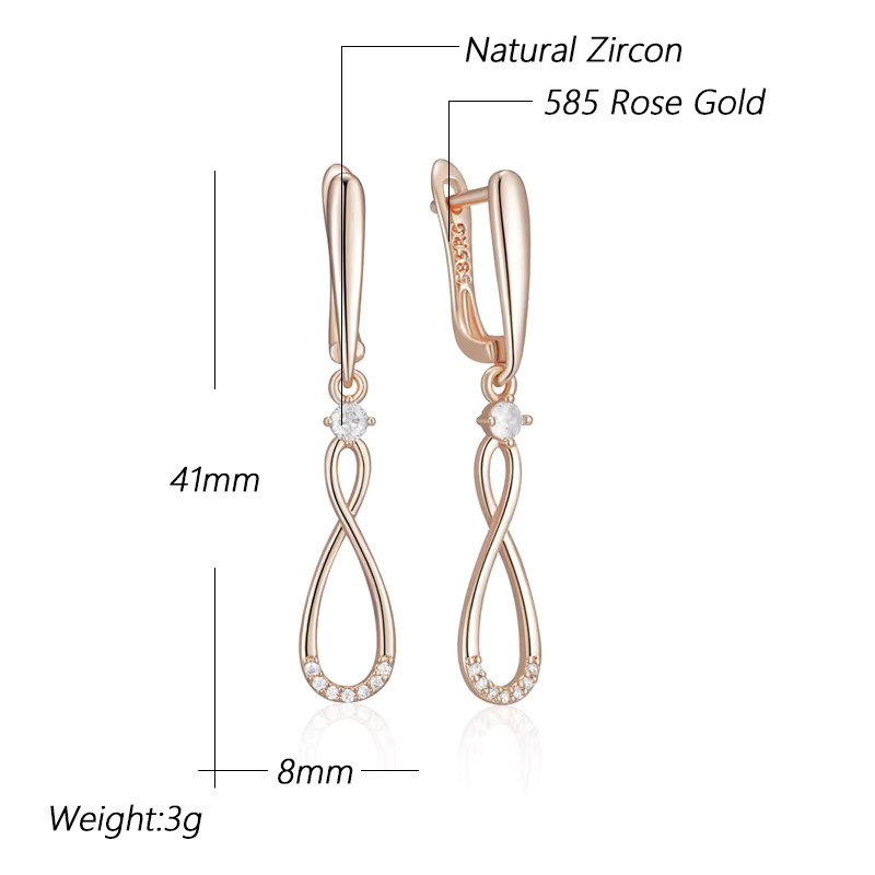 Kinel Ohrringe, 585 Gold, Roségold, Zirkonia, Damen - Bild 2