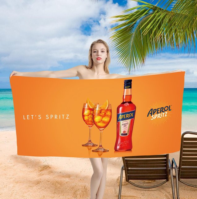 Strandtuch A-Aperol Anime Design von JMG Household Supplies in Orange, B/H: 75 x 150 cm - Bild 1