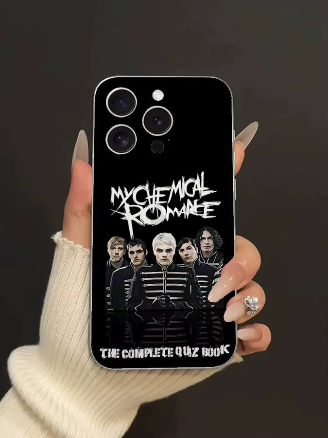 A-My-Chemical-Romance MCR-S Handyhülle für Apple iPhone 11 bis 17 Pro Max Mini, transparente Stoßfänger-Hülle - Bild 5