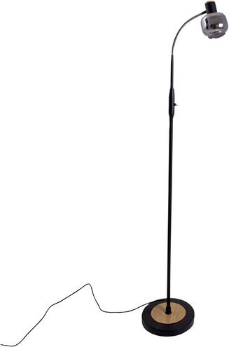 Näve Stehleuchte Fumoso in Schwarz aus Glas und Metall, E14, Höhe: 148 cm - Bild 1
