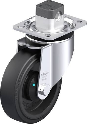Blickle Stahlblech-Lenkrolle LK-POEV 125KAD-1-CS11 in Schwarz und Grau mit 125 mm Rad-Durchmesser und einer Tragfähigkeit von 250 kg - Bild 1