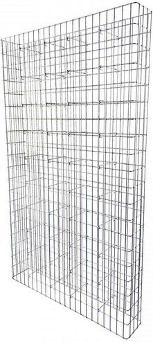 Gabiona Gabionenzaun aus feuerverzinktem Stahl in Silber, B/H/T: 200 x 22 x 22 cm - Bild 1