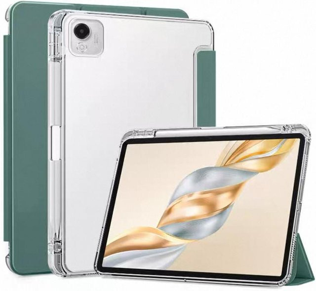 Honor Pad X9A Hülle aus PU-Leder mit Stifthalter und Klappständer in Grün für 11,5 Zoll - Bild 1