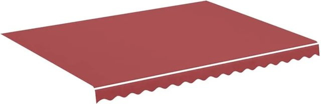 DELUKE Markisenbespannung aus Polyester in Rot, Wasserabweisend und Reißfest, Ersatzstoff für Markisenrahmen mit Volant, B x H: 400 x 300 cm - Bild 1