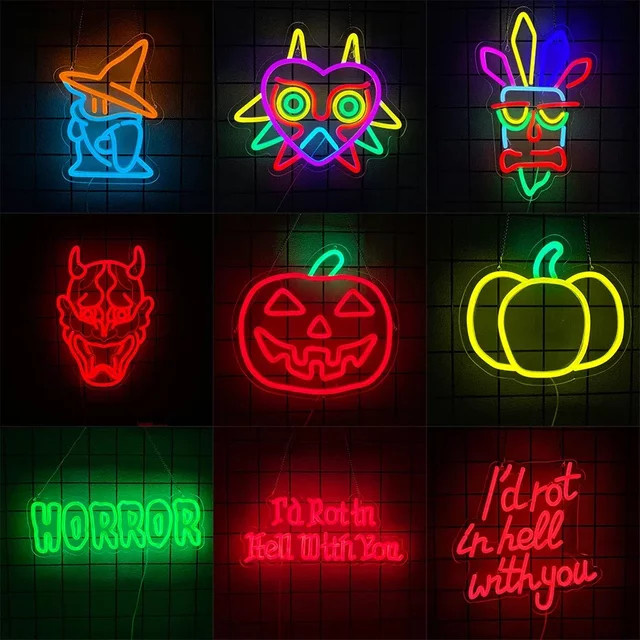 Halloween Kürbislichter zur Raumdekoration für Fenster und Innenbereich mit USB-Anschluss - Bild 1