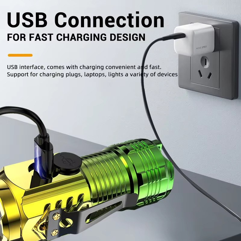 KDULIT Mini-LED-Taschenlampe mit Magnet und Blitzfunktion, wiederaufladbare Multifunktions-Campinglaterne für Notfälle und Outdoor-Einsätze - Bild 4