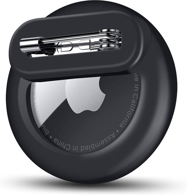 Silikon Sicherheitsnadelhalterhülle für Apple AirTag GPS-Tracker in Rot - Bild 1