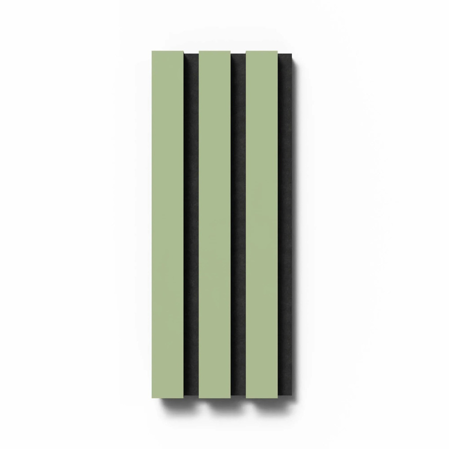 Denpanels Akustikpaneel Pistacio mit Streifenoptik in Hellgrün und Schwarz aus Linoleum und Filz, B: 29,5 cm, H: 15 cm - Bild 2