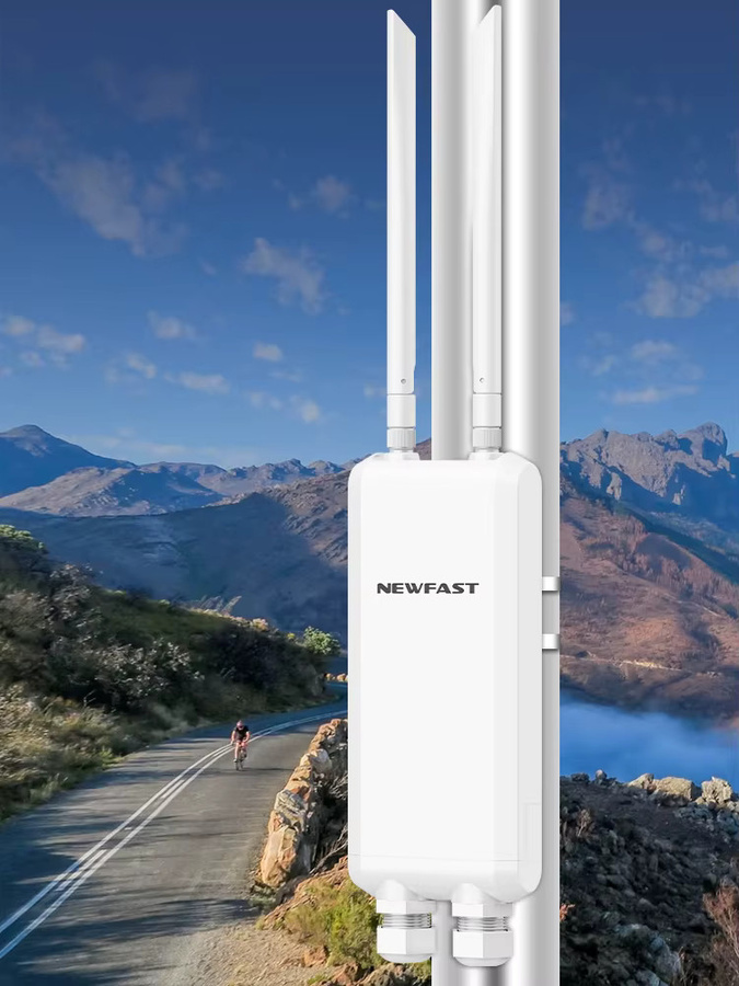 Newfast Outdoor Access Point Dual-Band WLAN-Router und Repeater mit 1200Mbps und 3 Gigabit-Ports in Weiß - Bild 5