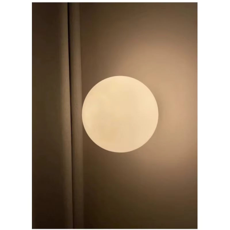BANMENG Moderne LED Wandleuchte in Weiß mit Kunststoff-Ball für Wohnzimmer und Schlafzimmer - Bild 4