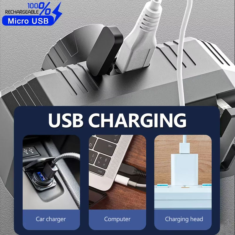 ESMARTER LED COB Mini Stirnlampe, USB aufladbar und wasserdicht, Schwarz - Bild 5