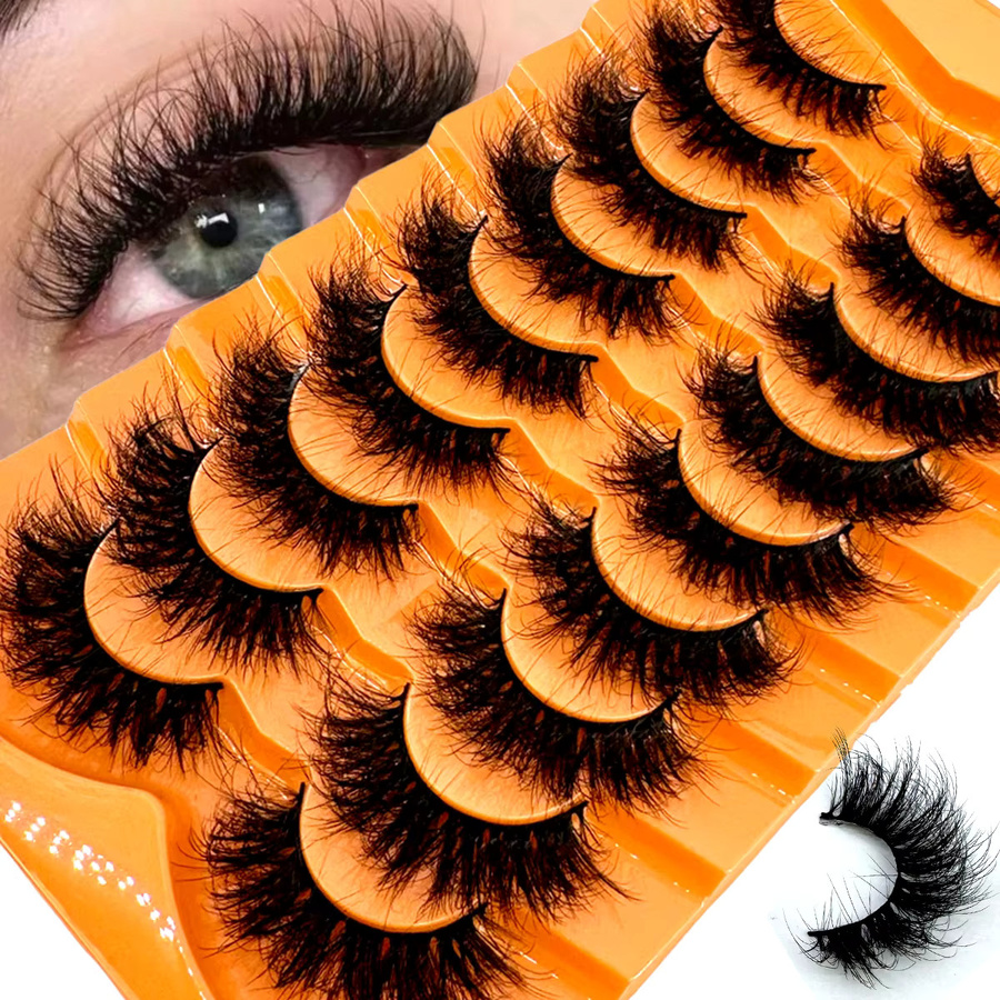 HBZGTLAD Künstliche Wimpern Cat-Eye, Black, 9/10 Paar - Bild 4