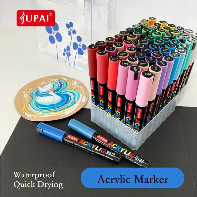 JUPAI Colors Acryl-Farbstifte in Multicolour, wasserbasierte Permanentmarker zum Zeichnen und für Manga, 5 g pro Stift - Bild 1