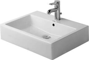 Duravit Aufsatzbecken Vero in Weiß, rechteckig aus Keramik mit Überlauf, Breite: 59,5 cm, Tiefe: 46,5 cm - Bild 1