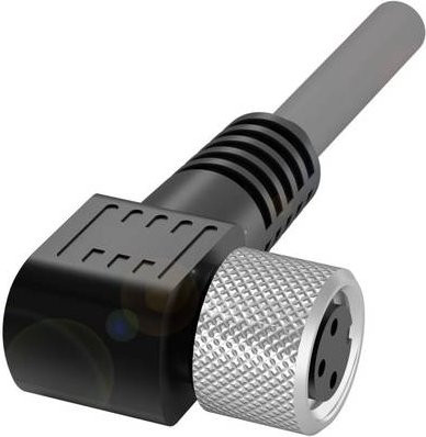 Balluff BCC02PA Sensor-Aktor-Anschlussleitung mit gewinkeltem Buchsenanschluss, 3-polig, 10 m, Schwarz/Grau - Bild 1