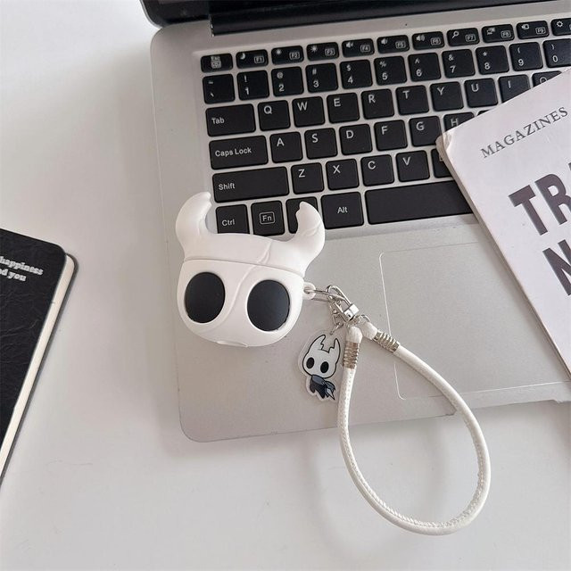 Hollow Knight Zote Kopfhörerhülle für AirPods Pro, AirPods 1 2 3 4 und Pro 2, weiche Schutzhülle, Weiß - Bild 1