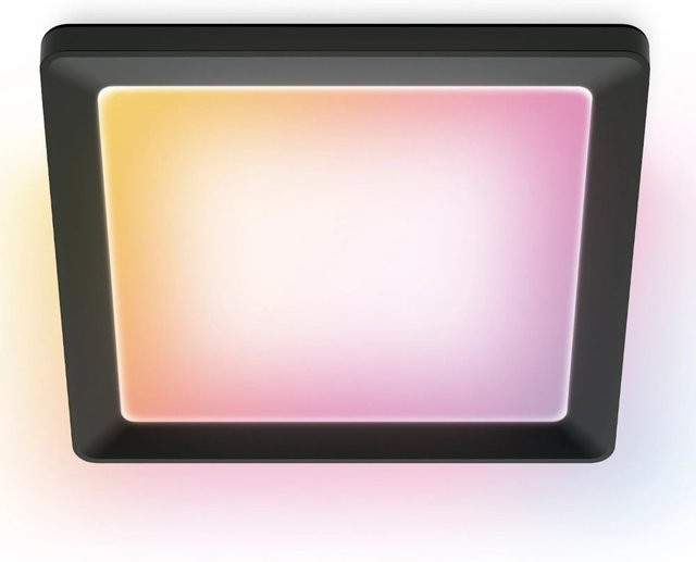 WiZ Smart LED Deckenpanel, quadratisch, Schwarz, B/T/H: 39,5 x 39,5 x 3,7 cm - Bild 1