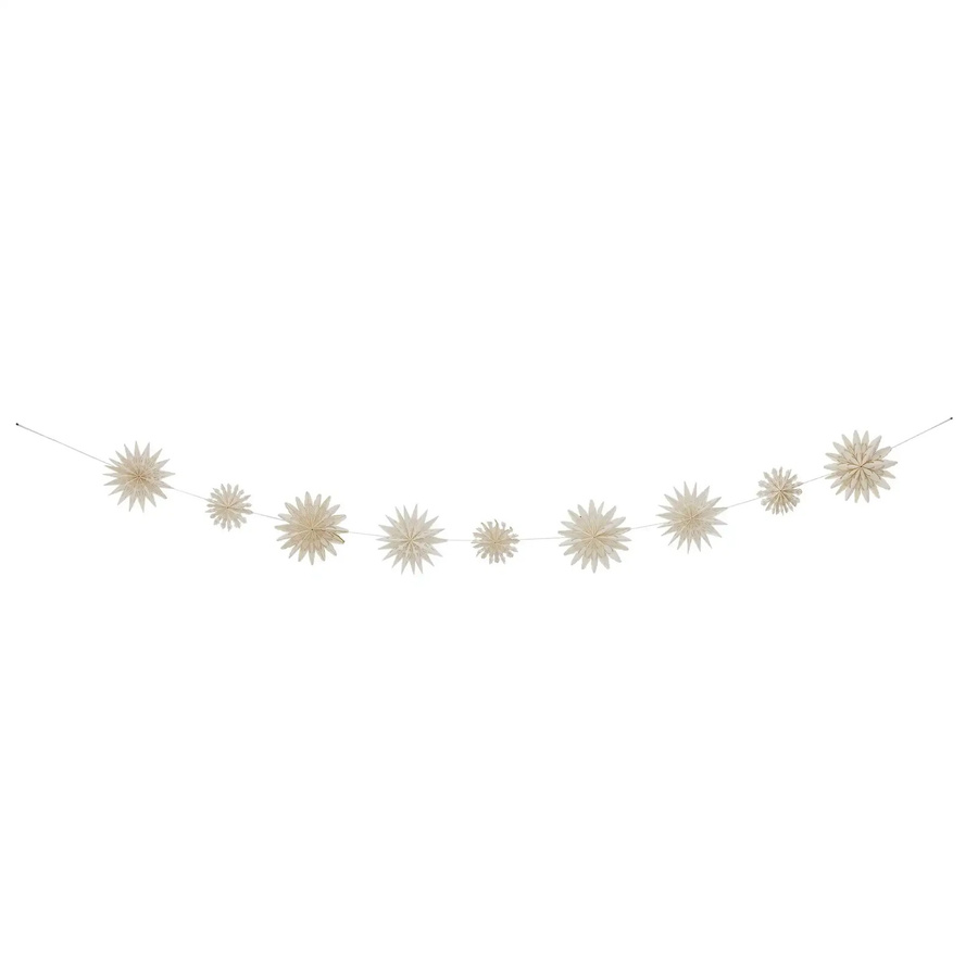 Bloomingville Papiergirlande Bellac in Weiß mit Sternen für Weihnachten, Länge: 183 cm - Bild 1