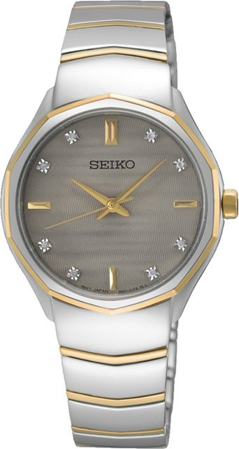 Seiko Armbanduhr, Quarz, Edelstahl, Diamant, 30 mm, Damen - Bild 1